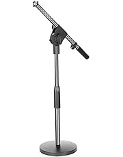 Neewer Supporto Stand Microfono da Tavolo Regolabile con Asta di Microfono Filettatura 5/8”di Montaggio per Microfoni Dinamici a Condensatore Altezza 40-53cm Base Pesante in Metallo