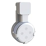 Echo Dot Wall Mount Hanger Stand for Dot 3nd Generation Case Hardware Brackets Hanger Stand Holder Compact Plug in Kitchens Bathroom (3rd gen White)