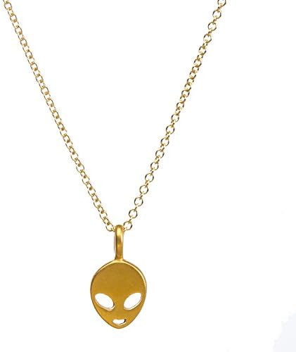 Believe In Yourself And Aliens Gold Dipped Necklace