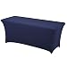 HAORUI Rectangular Spandex Table Cover (8 ft. Navy Blue)