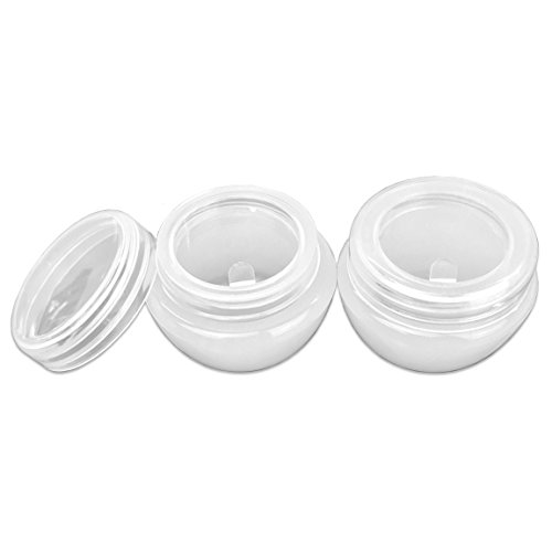 Beauticom 24 Pieces 20G/20ML White Frosted Container Jars with Inner Liner for Lotion, Toners, Lip Balms, Makeup Samples - BPA Free
