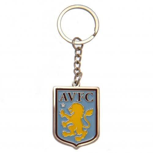 Aston Villa FC Keyring Official Merchandise, Multicolor, 45mm x 35mm