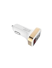 Awaqi - Cargador de coche con doble USB de 2,1 A + 2 unidades de cable de carga 3 en 1, cable de carga rápida, 3 conectores tipo C Micro USB, compatible con la mayoría de teléfonos móviles