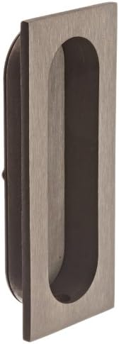 Rockwood 872.10B Cast Brass Flush Pull, 1-5/16" Width x 3-1/8" Height, Satin Oxidized Oil Rubbed Bronze Finish