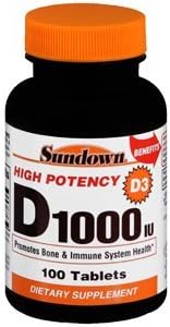 SUN DOWN VITAMIN D 1000IU SOFTGEL 15605 100