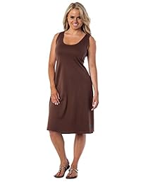 Vestido Angelina sin mangas con cuello redondo y escote redondo 100% algodón de Alki'i