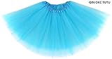 Anleolife 12'' Ballet Birthday Tutu Dress Cheap Tutu Skirt Ballet Dance Mini Skirts (light blue)
