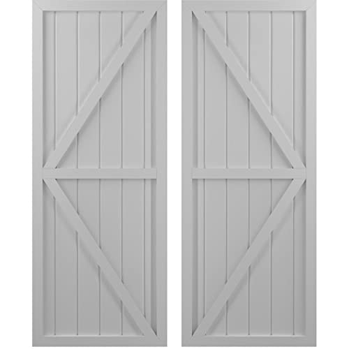 Ekena Millwork ARW102BF621X42PRH Americraft Six Exterior Real Wood Two Equal Pa…