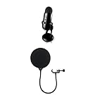 Blue Yeti USB Microphone - Blackout Edition with Dragonpad Pop Filter