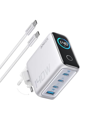 Anker 140W USB C Ladegerät, Laptop Ladegerät, 4-Port Multi-Geräte Netzteil