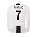 Ruisiag 18/19 Season Juventus #7 Ronaldo Home Mens Long Sleeve Soccer Jersey Color White