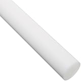 Acetal Copolymer Round Rod, Opaque White, Meets ASTM D6100, 1-1/2