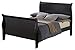 Coaster Home Furnishings Louis Philippe Sleigh Panel Bed, Black, Queen