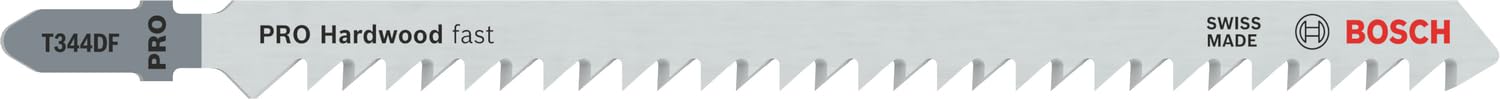 Bosch 5x PRO Hardwood Fast T344DF Jigsaw Blade (for Hardwood, Chipboard, Length 152 mm, Professional Accessory Jigsaw)