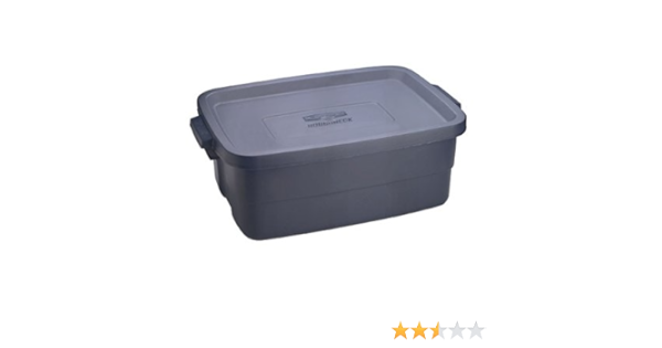 roughneck 10 gallon base and lid tote plastic box rubbermaid