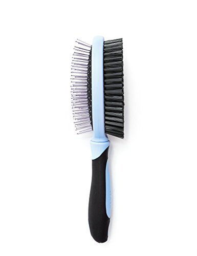 DomePet 2-in-1 Dual Pet Brush Comb, Best Quality and Professional Deshedding Tool, Blue