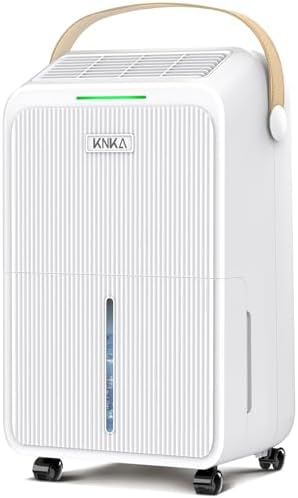 KNKA 2500 Sq.Ft Dehumidifiers for Home with Drain Hose Max 34 Pints, Dehumidifier for Basement, Bedroom, Bathroom, Large Room, Three Modes, Intelligent Humidity Control, Dry Clothes, 24HR Timer