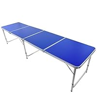 Qii lu Folding Beer Pong Table, 3 Foot Design Indoor Outdoor Portable Folding Beer Pong Camping Table
