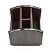 KLOUD City Dark Brown Wooden Rotating Ladder Style Desktop Organizer Pen Pencil Cup holder