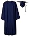 GraduatePro Matte Graduation Cap and Gown 2025 Set Bulk with Tassel for High School & College Navy 54