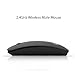 UHURU Wireless Mouse Portable Rechargeable and Silent Click with 3 DPI for Notebook, Pc, MAC Laptop Computer - New & Improved Version [Black]