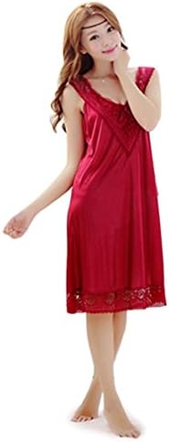 Lolidolls QM2010 Women's French Lace Trim Nightgown Sleepwear Slip XS Wine