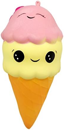 Viccent 1Pcs Jumbo Three-color Ice Cream Squishes Slow Rising Scented Squeeze Toy