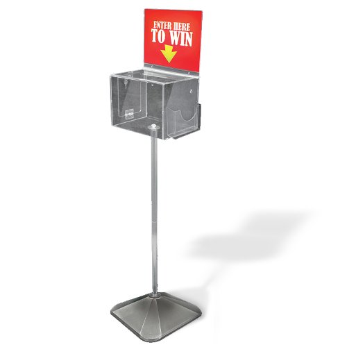 Azar 206300 Large Lottery Box on Pedestal with Lock and Key