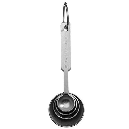 Taloyer Stainless Steel Measuring Spoons - Set of 4 Accurate Spoons for Dry and Liquid Ingredients
