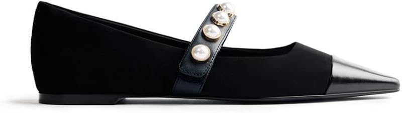 GALIEN, Scarpe Piatte Mary Jane Donna, Nero, 41 EU, Nero, 41 EU