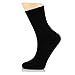 LAETAN Women's Rayon from Bamboo Dress Socks, Mid-Calf, Seamless, Soft Business Socks, Size: 6-9, Color: Black, 3 Pairs