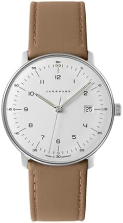 Amazon.com: JUNGHANS Men's Max Bill Automatic Silver/Brown Leather