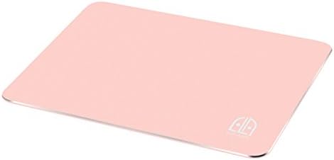 ELifeApply Aluminum Gaming Mouse Pad with Non-Slip Rubber Base Micro Sand Blasting Aluminium Surface for Fast and Accurate Control (Rose Gold)