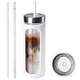 Kodrine 24 oz Glass Water Tumbler with Straw and