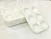 Deryun 15 Pieces White Paint Plastic Palettes 6 Well Rectangular Watercolor Palette Painting Tray Artist Craft Palettes