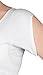 CAV-2: Vee Crop Top Undershirt with Thin Sweat-Proof Armpit Pads (Medium, White)