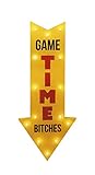 Island Dogs Game Time Bitches LED Wall Sign, 6.5" x