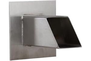 MAJESTIC WATER SPOUTS Gallant 2" Square Water Feature Spout Emitter Spillway Scupper for Pools, Ponds, Water Walls, Fountains - Stainless Steel