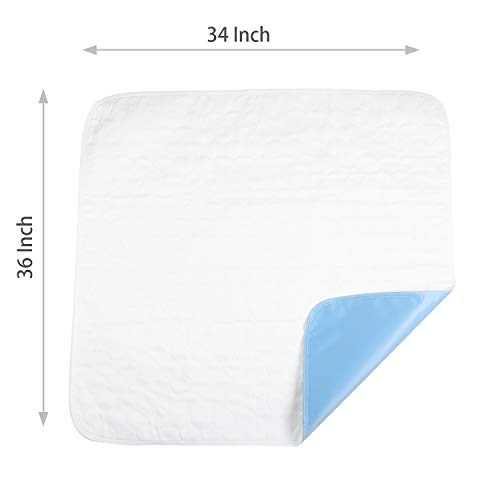PREMIUM CARE Washable and Reusable Incontinence Underpads 34"x36" Incontinence Bed Pads Non-Slip Mattress Protector for Adults, Kids and Pets - Thumbnail 4
