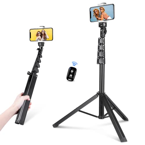 UBeesize 67" Phone Tripod Stand & Selfie Stick Tripod, Extendable Cell