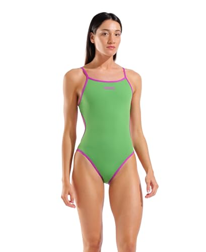 ARENA Performance Women's Solid Reversible Challenge Back One Piece Swimsuit Th…