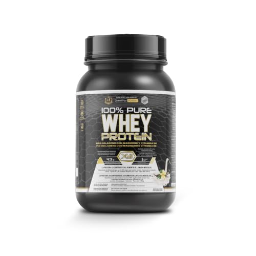 Whey Protein | Proteina Whey pura con Collagene e Magnesio | Migliora i tuoi allenamenti | Protegge e aumenta la massa muscolare | 1000g di proteina (Vaniglia)