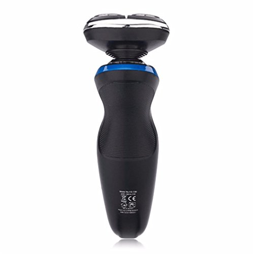 Rechargeable Electric Shaver 4D Triple Floating Blade Heads Shaving Razors Trimmer Barber Machine Blue - Thumbnail 5