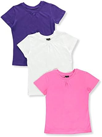 Marilyn Taylor Big Girls' 3-Pack T-Shirts - White/Pink/Purple, 14-16