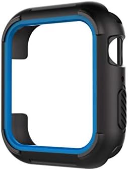 Compatible with Apple Watch Series 4 Case 40mm 44mm,Shock-Proof and Shatter-Resistant Case, Sport/Edition/Nike+ (Black+Blue, 44mm)