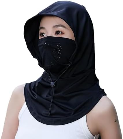 YAOYYG Pasamontañas De Verano UPF50+ – Máscara Transpirable De Hilo De Hielo Para Moto, Running Y Trabajo Al Aire Libre (Talla Única 46-52cm)