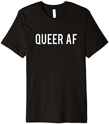 Mens Queer As AF Hiphop Emo Funny Cool Awesome Trending T Shirt Small Black