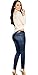 ARANZA Colombian Jeans Pantalones Colombianos Levanta Cola Butt Lifting Skinny Jean Mid Rise Blue