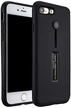 KPAO iPhone7 plus Case,Rotating Stand Holder and Silicone finger ring,Shockproof Anti-Scratch Case for iPhone7 plus(Black)