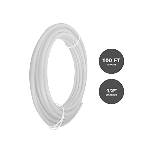 Pexflow PFW-W12100 PEX Potable Water Tubing Non-Barrier Pipe, 1/2 Inch x 100 Feet, White